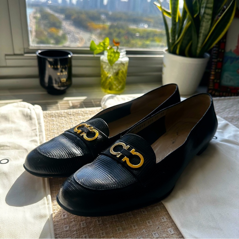 Ferragamo leather loafers